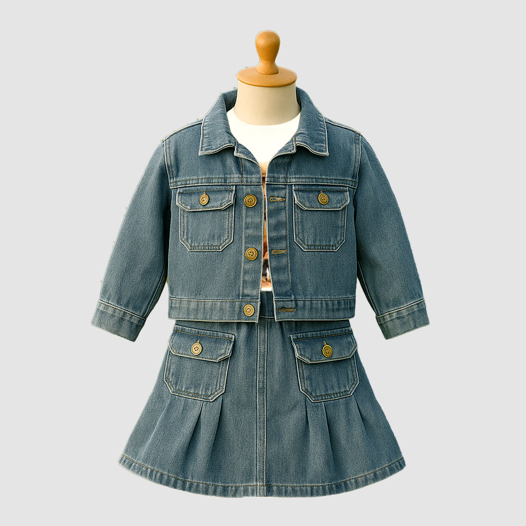 Western Jacket, Shirt, and Pocket Skirt Set