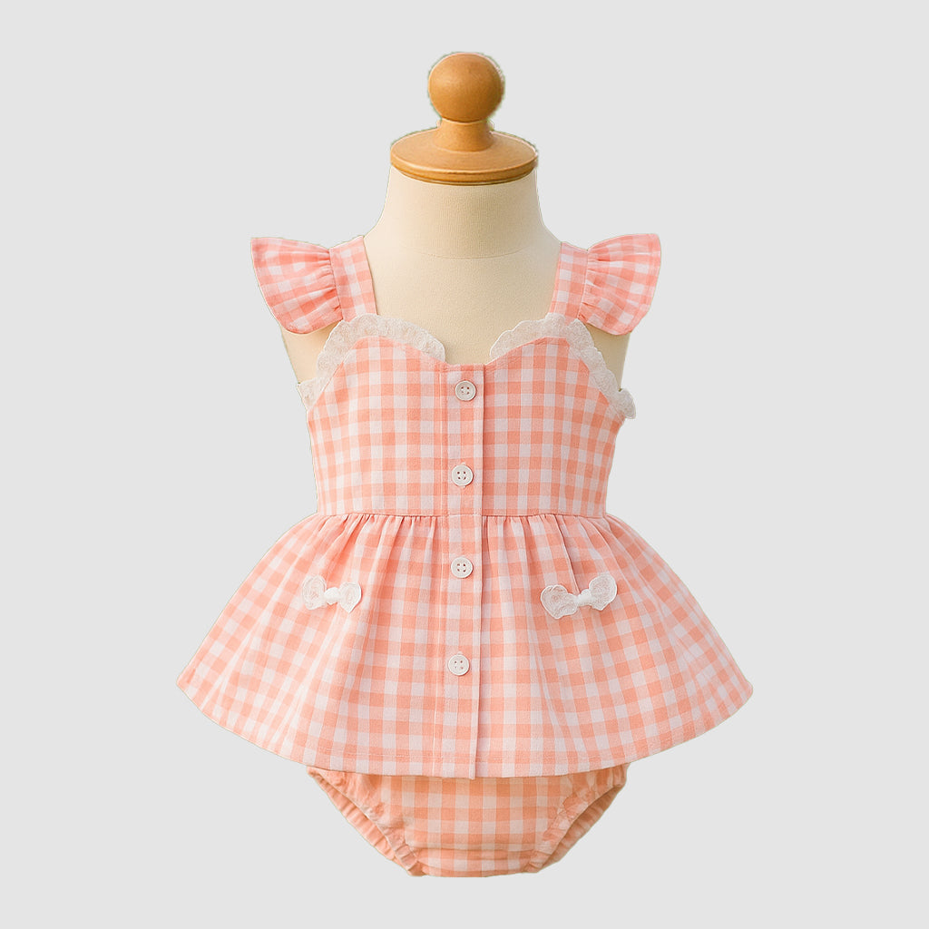 Vintage Pink Gingham Baby
