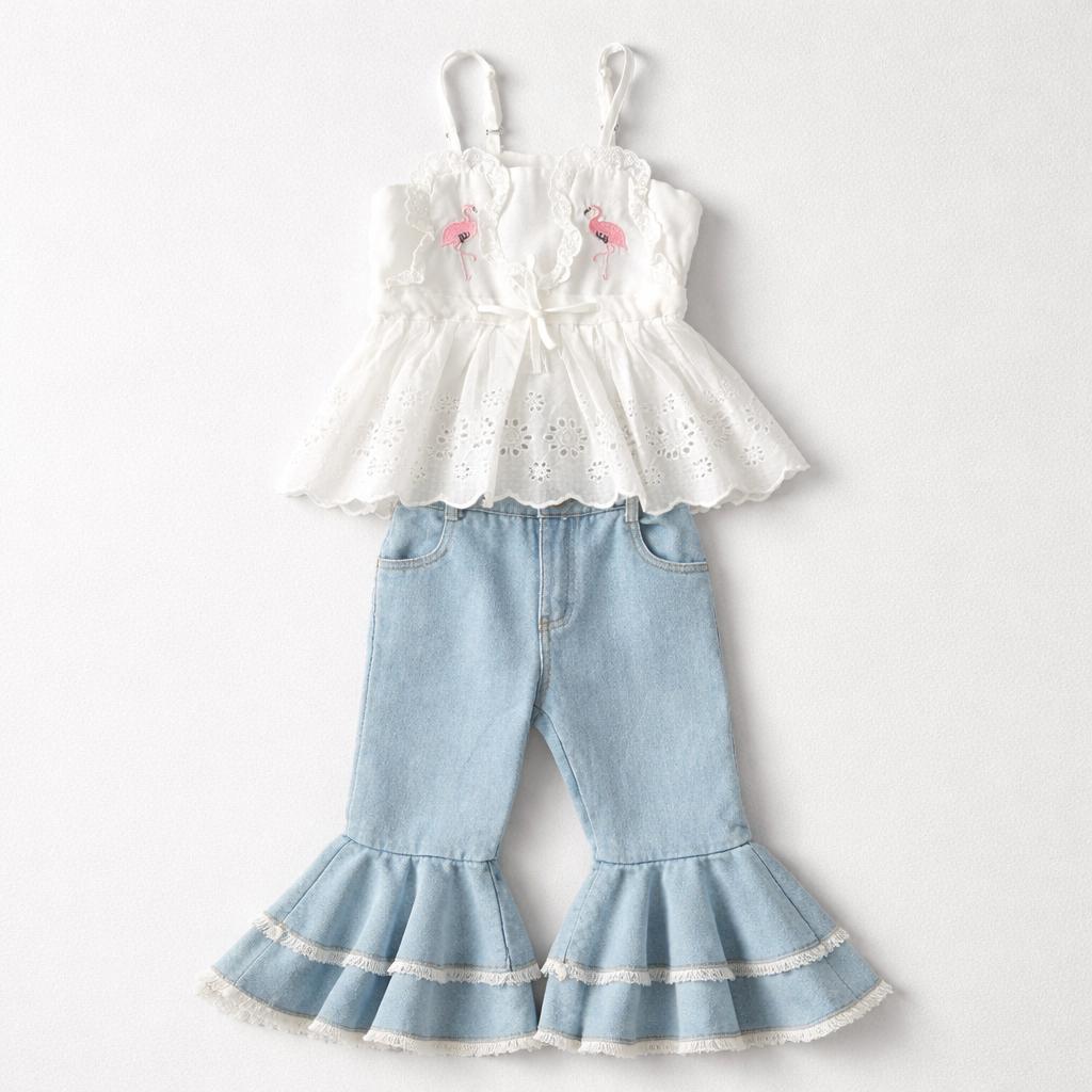 Flamingo Bell Bottom Set