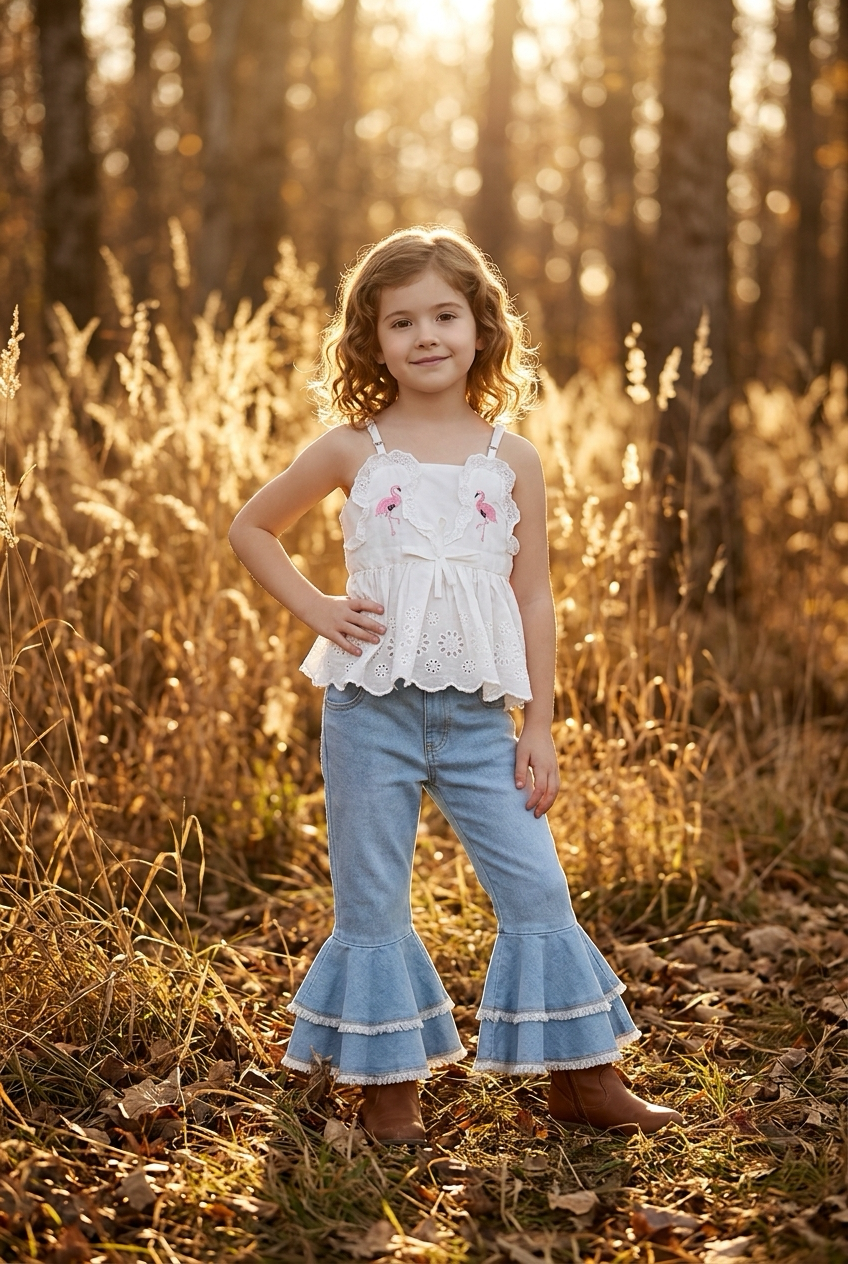 Flamingo Bell Bottom Set