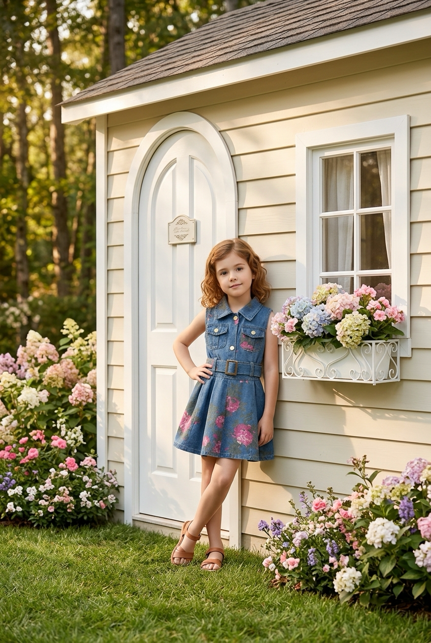 Denim + Flower Dress.